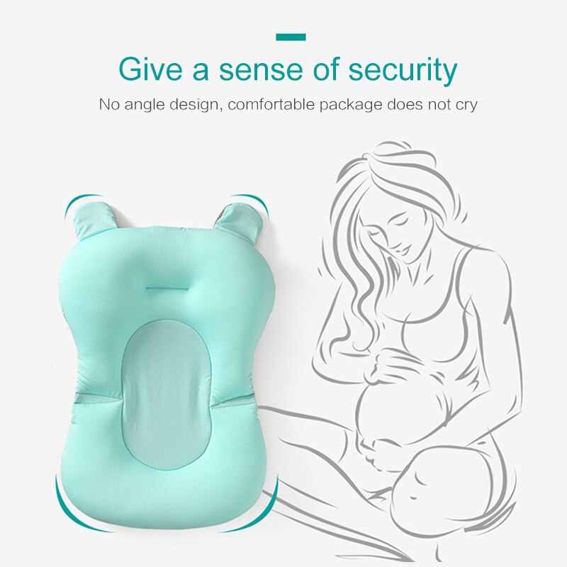 Almofada de banho para bebê recém-nascido.  Anti-deslizante. Banho mais seguro.