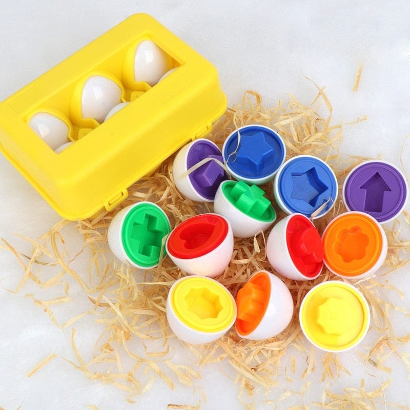 Jogo cartela de ovos - Formas geométricas Para sua Criança